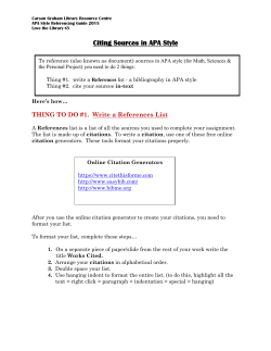 Citing Sources in APA Style 2015