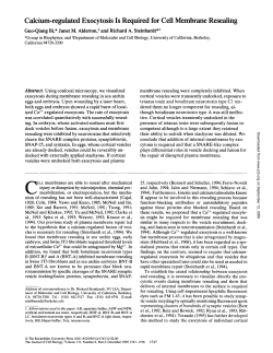 Calcium-regulated Exocytosis Is Required for Cell Membrane