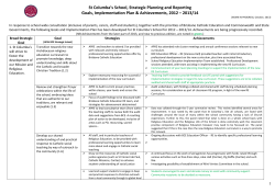 School Goals Strategies Progressive Achievements