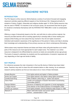 teachers` notes - The Film Space