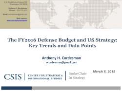 Tracking the Defense Budget US Defense Budget Cuts