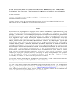 Analytic and Numerical Models of Oxygen and Nutrient Diffusion