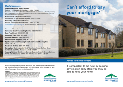 Can`t afford your mortgage - Spelthorne Borough Council