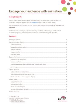 Engage your audience with animation