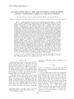 manipulating decay time for efficient largemammal density estimation