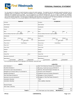 personal financial statement
