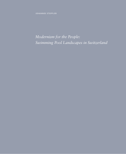 Modernism for the People: Swimming Pool Landscapes in Switzerland