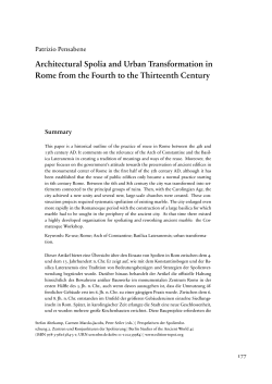 Architectural Spolia and Urban Transformation in Rome from the