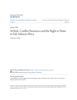 Conflict Resources and the Right to Water in Sub