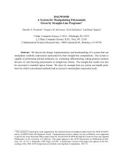 DAGWOOD A System for Manipulating Polynomials Given by