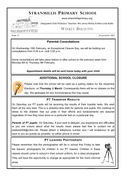 January 24 2017 - Stranmillis Primary School