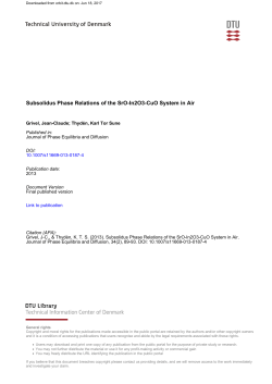 Subsolidus Phase Relations of the SrO-In2O3-CuO