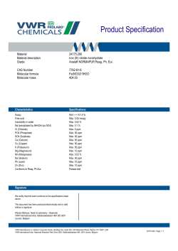 Product Specification