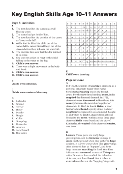 Key English Skills Age 10&ndash;11 Answers