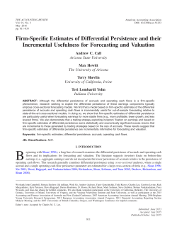 Firm-Specific Estimates of Differential Persistence