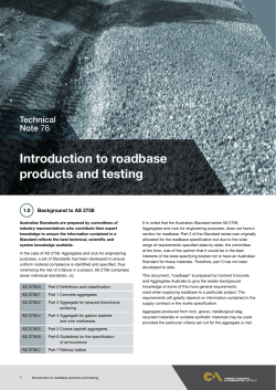 Introduction to roadbase products and testing