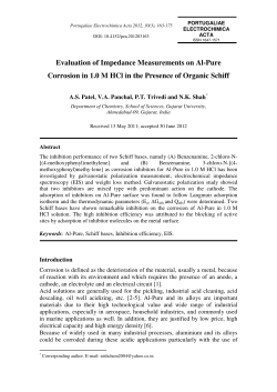 Evaluation of Impedance Measurements on Al