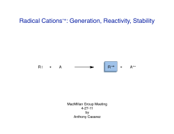 Radical Cations&bull;+