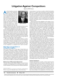 Litigation Against Competitors