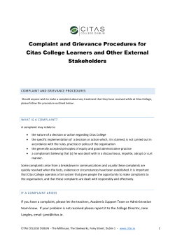 Complaints Policy