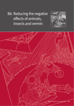 B6 Reducing the negative effects of animals, insects and vermin