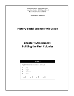Building the First Colonies - Bakersfield City School District