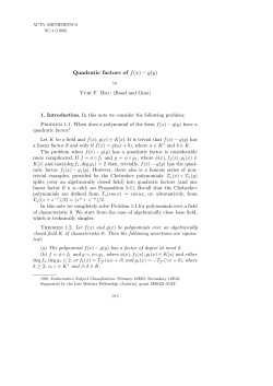 Quadratic factors of f(x) &minus; g(y)