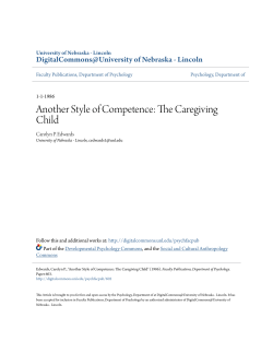 Another Style of Competence: The Caregiving Child