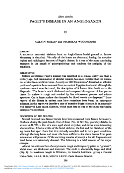 paget`s disease in an anglo-saxon