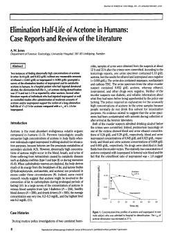 Elimination Half-Life of Acetone in Humans: Case Reports and