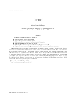 Lipids - OpenStax CNX