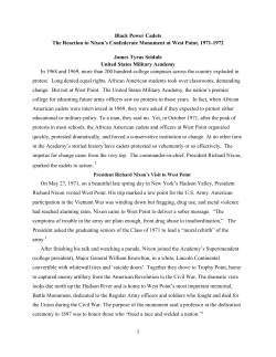 Black Power Cadets The Reaction to Nixon`s Confederate