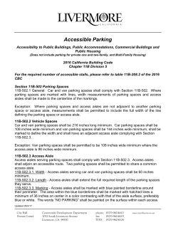 Accessible Parking - City of Livermore