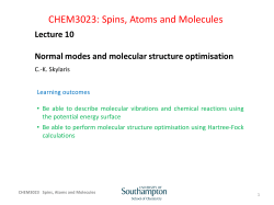 CHEM3023: Spins, Atoms and Molecules