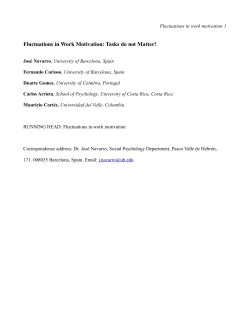 Fluctuations in Work Motivation: Tasks do not Matter