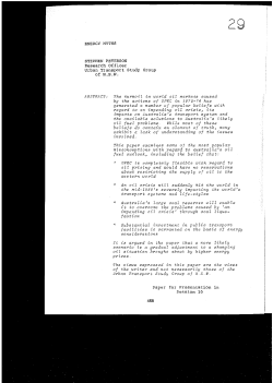 by the aotions of OPEC in 1973-74 has generated a number of