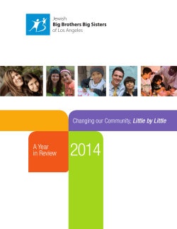 A Year in Review 2014 - Jewish Big Brothers Big Sisters