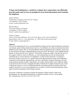 Urban-rural imbalances: a model to evaluate how cooperation can