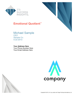Emotional Quotient&trade; Michael Sample