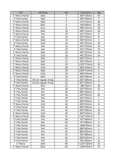 Qty 5" Mono Partial 18x2 4 369*136mm 45 6" Poly