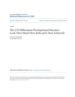 The UN Millennium Development Education Goal