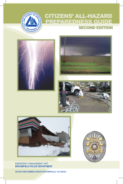 Emergency Preparedness Guide - City and County of Broomfield