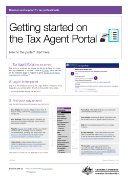 Getting started on the Tax Agent Portal