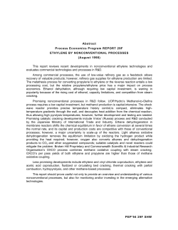ethylene by nonconventional processes