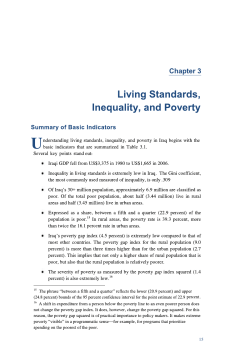 Living Standards, Inequality, and Poverty