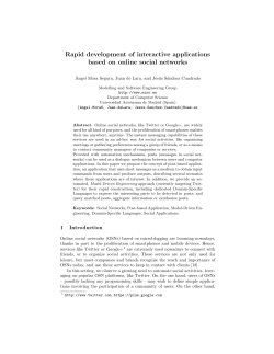 Rapid development of interactive applications based on