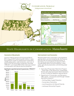 State Highlights in Conservation: Massachusetts