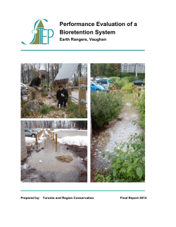 Performance Evaluation of a Bioretention System