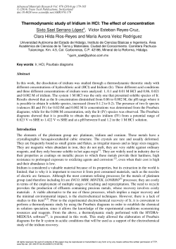 Thermodynamic study of Iridium in HCl: The effect of concentration