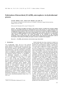 Fabrication of hierarchical &beta;-Co(OH)2 microspheres via